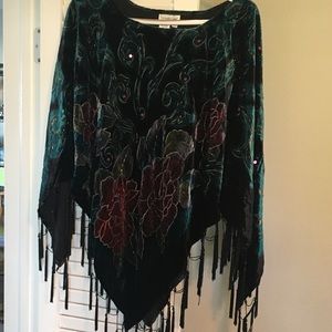 Coldwater Creek Velvet poncho